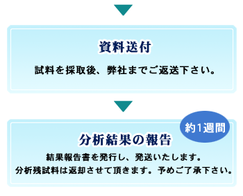 資料送付/分析結果の報告